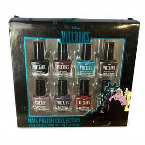Disney Villains Nail Polish Gift Set 8pc Ursula Maleficent Cruella NEW Retired